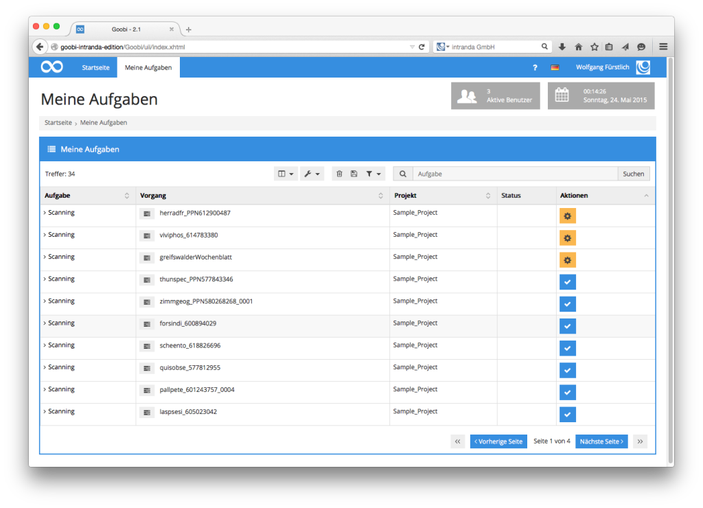 Aufgaben für Scan-Operators innerhalb von Digitalisierungsworklows in Goobi