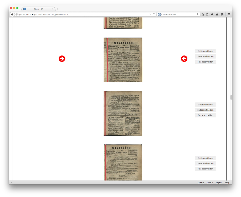 Goobi Production 2.1 - Automatic book spine detection with LayoutWizzard