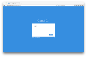 Der Login-Bildschirm von Goobi