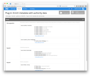 Anreicherung von Metadaten mit Normdaten als Goobi-Plugin mit eingebetteter Oberfläche