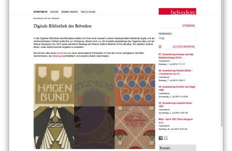 Die digitale Bibliothek der Belvedere Galerie in Wien