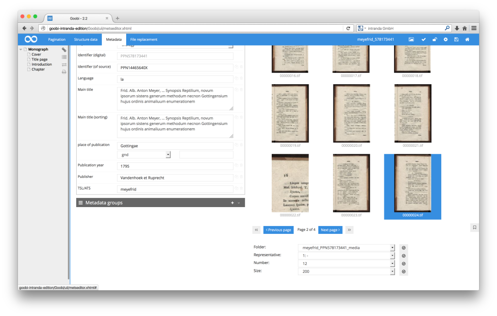 Workflow management for digitisation projects - Goobi 2.2: Dynamic zoom via thumbnails in the METS Editor page preview