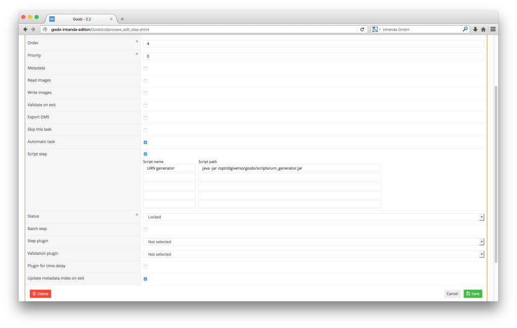 Workflow management for digitisation projects - Goobi 2.2: Option to update metadata in the search index on completion of workflow steps