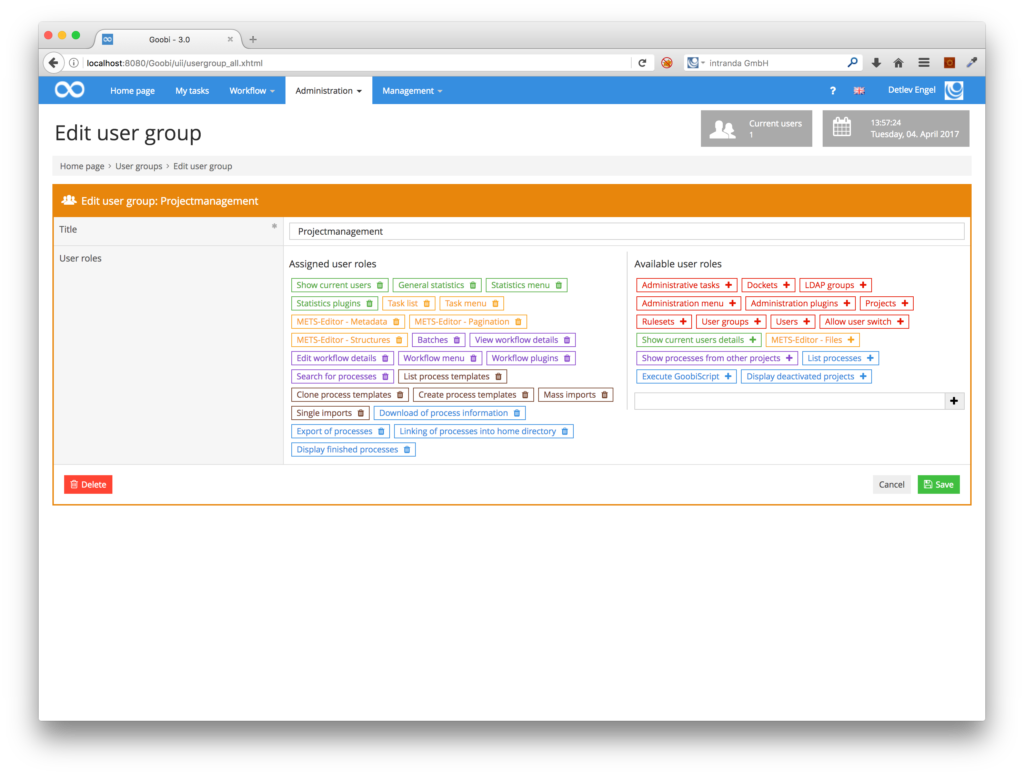 Goobi with extended user roles 02