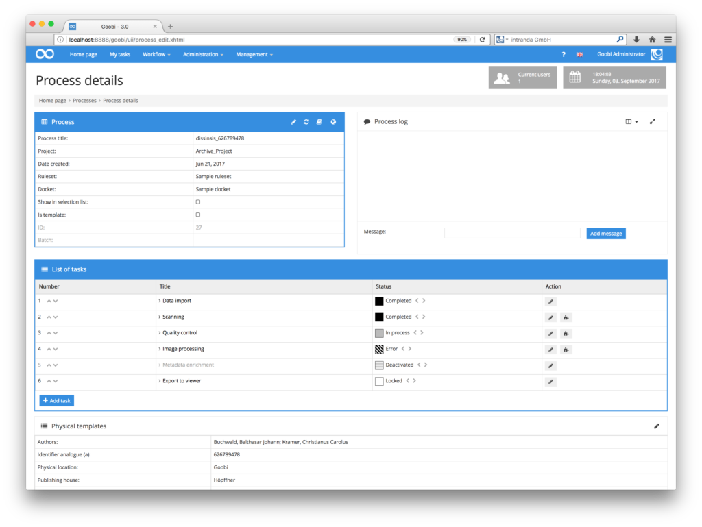 Goobi 3.0 - Removing barriers for the configuration of digitisation projects