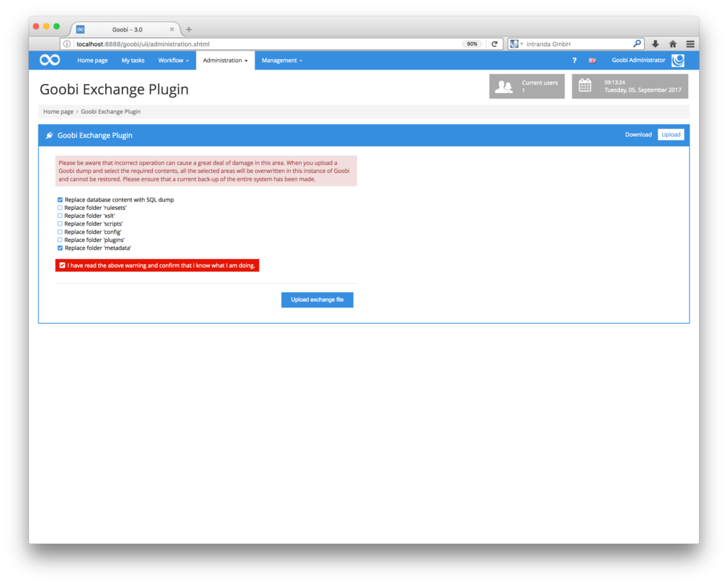 Goobi 3.0 - New exchange plugin for import