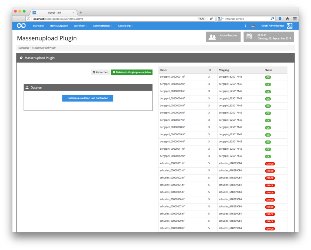 Goobi 3.0 - Neues Massenupload-Plugin