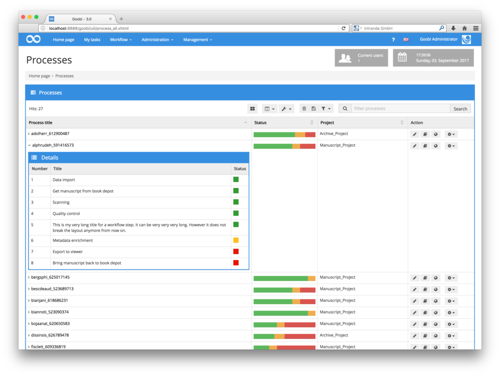 Goobi 3.0 - Improved table view handling