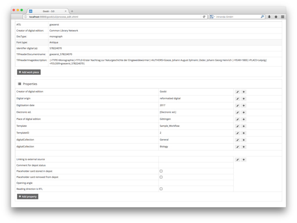 Goobi 3.0 - Changes to properties view within ‘process details’